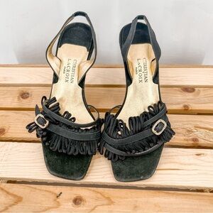 Christian Lacroix fringe sandals